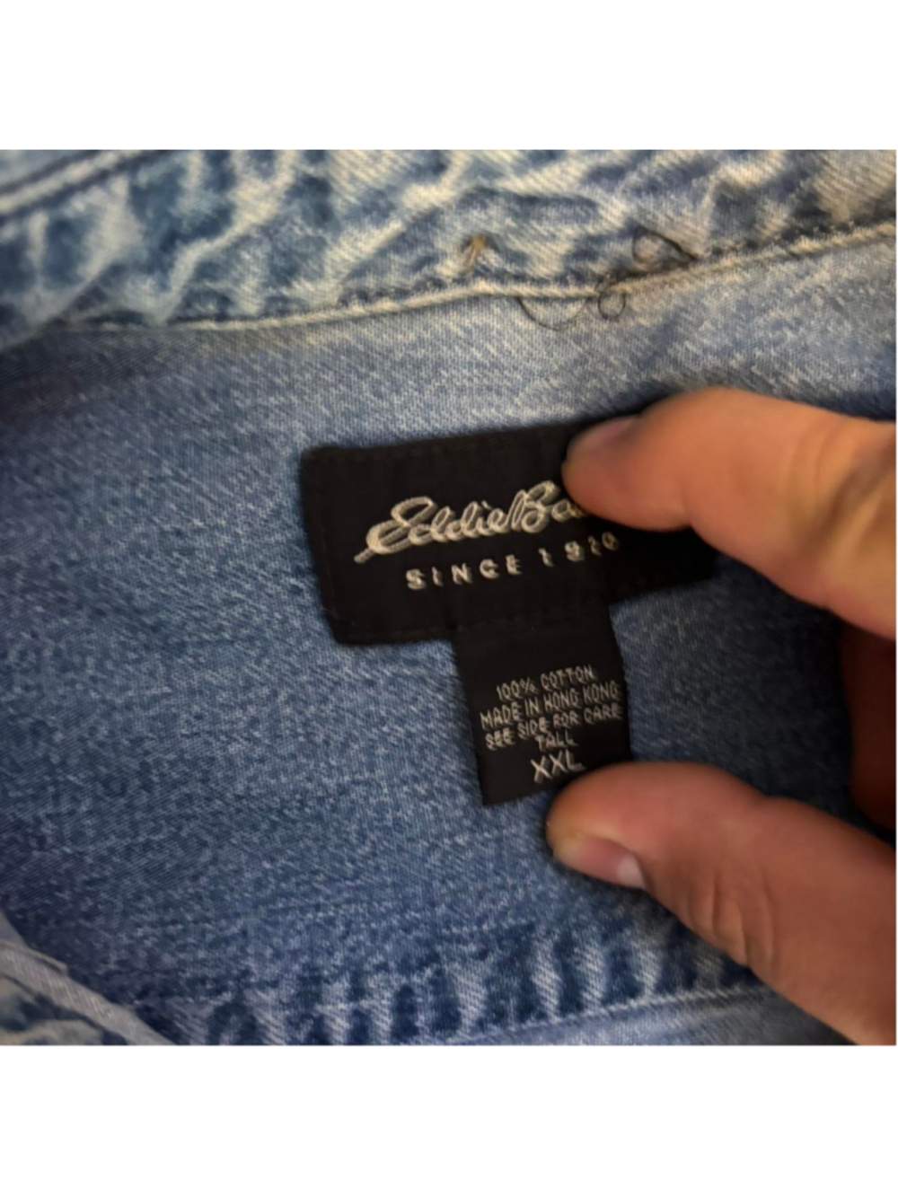 Eddie Bauer Vintage XXL Tall Jean Button up
Sleeve minority thrashed super min - Picture 2 of 3